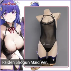 Uwowo Genshin Impact Fanart: Raiden Shogun Ei/Baal Kimono Maid Sexy Ver. 2-in-1 Maid&Lingerie Cosplay Costume -Uwowocosplay Shop 4 b809ccc2 5cd9 4753 9a5c 7754cfcbc18e