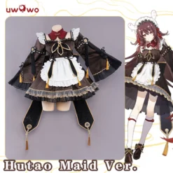 Exclusive Uwowo Genshin Impact Fanart Hutao Maid Ver Hu Tao Cosplay Costume