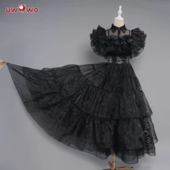 Uwowo Wednesday Addams Rave‘N Dance Black Gothic Prom Dress Cosplay Costume -Uwowocosplay Shop 5555