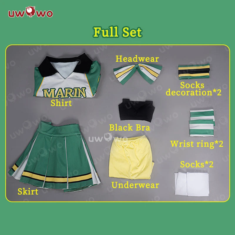 Uwowo Anime/Manga My Dress-Up Darling Marin Kitagawa Cheerleading Cosplay Costumes 13 Uwowo Anime/Manga My Dress-Up Darling Marin Kitagawa Cheerleading Cosplay Costumes - Image 11