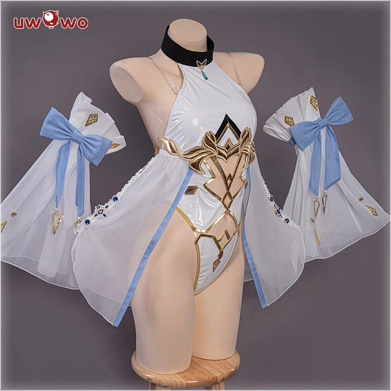 Exclusive Authorization Uwowo X Ailish: Genshin Impact Fanart Bride Ver. Lumine Cosplay Costume 7 Exclusive Authorization Uwowo X Ailish: Genshin Impact Fanart Bride Ver. Lumine Cosplay Costume - Image 5