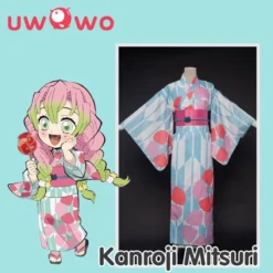 Uwowo Demon Slayer: Kimetsu No Yaiba Summer Festival Ver. Kimono Kanroji Mitsuri Cosplay Costume