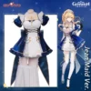 Exclusive Authorization Uwowo Game Genshin Impact Fanart Jean Maid Ver Cosplay Costume