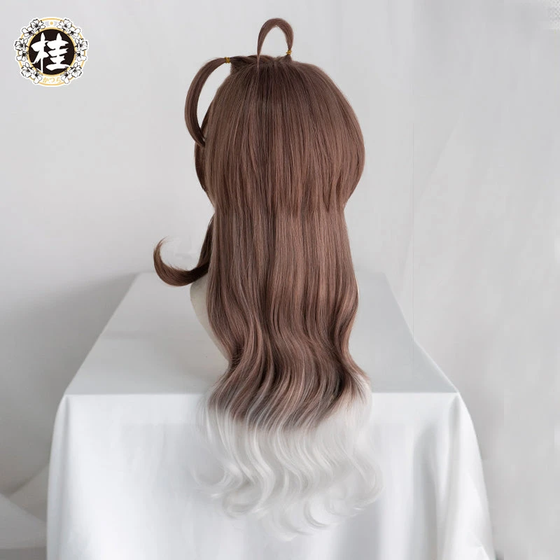 UWOWO Game Arknights Eyjafjalla Cosplay Wig 80cm Brown Silver Gray Gradient Wavy Hair Cosplay Wig 5 UWOWO Game Arknights Eyjafjalla Cosplay Wig 80cm Brown Silver Gray Gradient Wavy Hair Cosplay Wig - Image 3