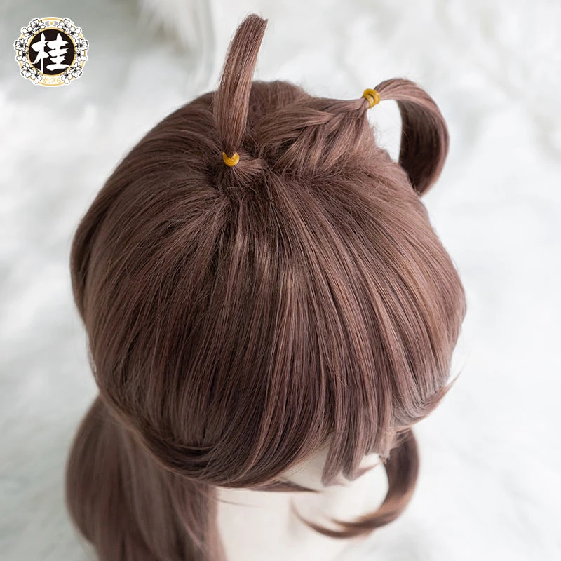 UWOWO Game Arknights Eyjafjalla Cosplay Wig 80cm Brown Silver Gray Gradient Wavy Hair Cosplay Wig 6 UWOWO Game Arknights Eyjafjalla Cosplay Wig 80cm Brown Silver Gray Gradient Wavy Hair Cosplay Wig - Image 4