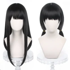 Uwowo Mange Anime Cosplay Chainsaw Man Cosplay Wig Mitaka Asa Wig Long Black Hair