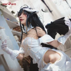 UWOWO Anime Overlord Albedo Cosplay Plus Size White Dress Costume -Uwowocosplay Shop O1CN01tduJLj1GdS9ITRCSE 194730645