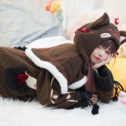 Uwowo Genshin Impact Fanart Hutao Casual Coat Cute Cozy Jacket Ghost Cat Cospaly Costume -Uwowocosplay Shop QQ 20230106152619 scaled