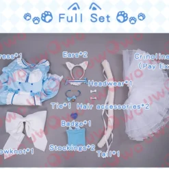 Uwowo Plus Size Game Nekopara Vol.4 Vanilla Maid Dress Cosplay Costume Cute Blue Dress -Uwowocosplay Shop S9da10d49a7964865b58856a95a4861a7C