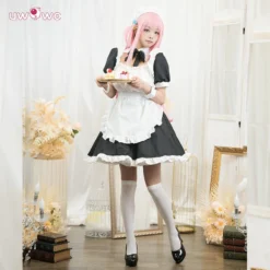 UWOWO Gotou Hitori Cosplay Costume Bocchi The Rock Maid Gotou Hitori Costume Cosplay Suit Full Outfit Maid Dress -Uwowocosplay Shop a4dd190e47a4cf1a106df43fc577065