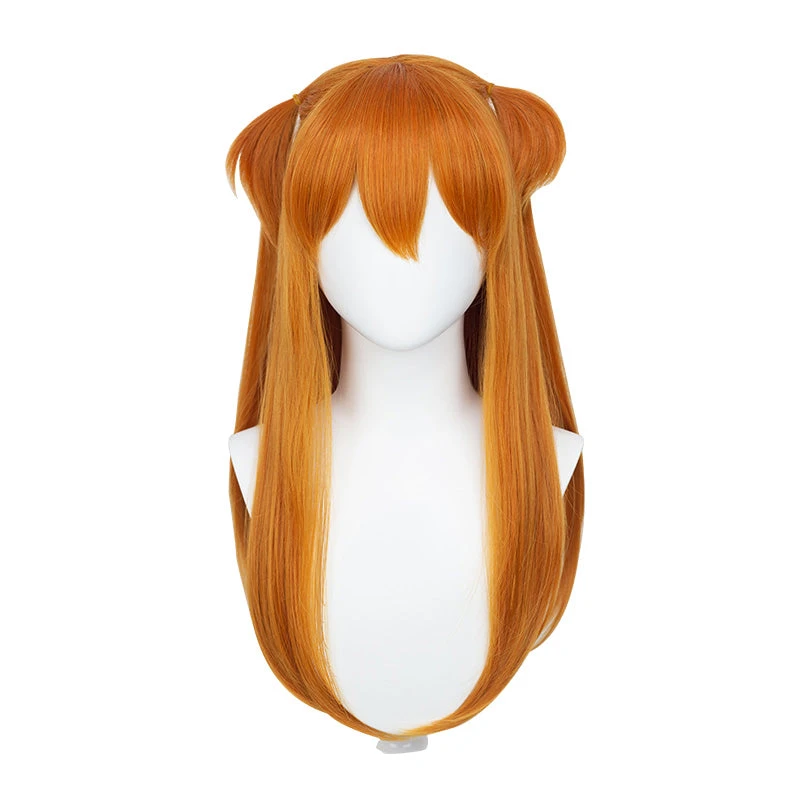 Uwowo Game Anime Character Evangelionl Wig 60CM Orange Brown Long Double Ponytail Cosplay Asukaa Wig 7 Uwowo Game Anime Character Evangelionl Wig 60CM Orange Brown Long Double Ponytail Cosplay Asukaa Wig - Image 5