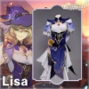 Uwowo Game Genshin Impact Plus Size Cosplay Lisa Witch Of Purple Rose Costume The Librarian Sexy Dress