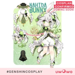 Exclusive Authorization Uwowo Genshin Impact Fanart: Nahida Bunny Kusanali Sumeru Dendro Archon Cute Cosplay Costumes -Uwowocosplay Shop nahida bunny