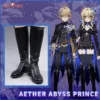 Uwowo Exclusive Authorization Genshin Impact Fanart Aether Abyss &Lumine Abyss Princess Cosplay Shoes