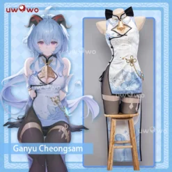 Uwowo Genshin Impact Fanart: Ganyu Qipao Chinese Dress Cosplay Costumes